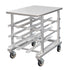 New Age 1235 Mobile 25”W x 35”H x 35”D Half-Size Can Storage Rack Stainless Top