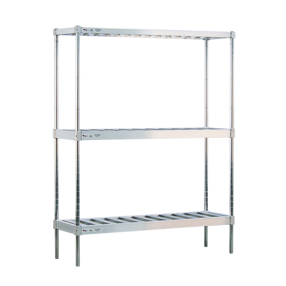 New Age 1288 18"D x 76"H x 80"L Keg Storage Rack with Three "T"-Bar Shelves