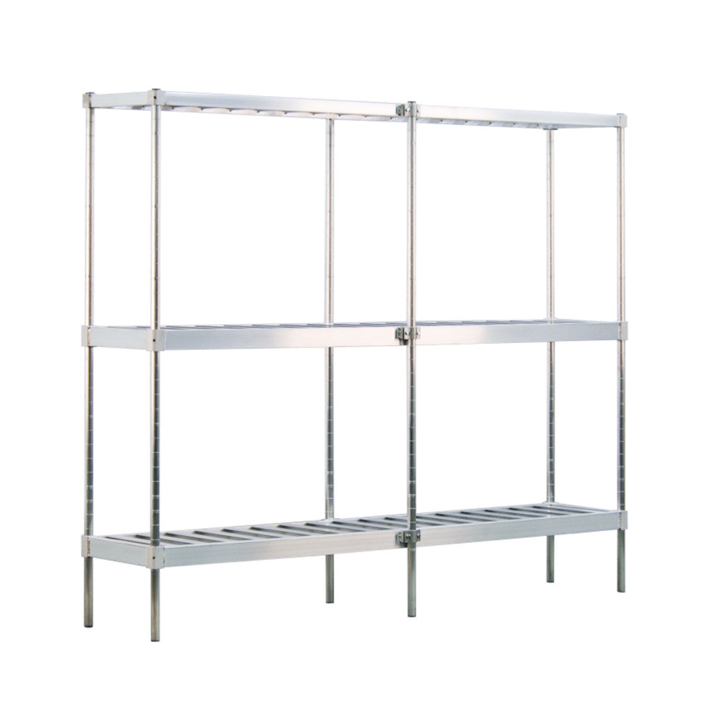 New Age 1289 20.75"D x 76"H x 93"L Keg Storage Rack with Three "T" Bar Shelves