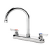 Krowne Metal 13-801L Deck Mount Commercial Faucet with 6" Gooseneck Spout