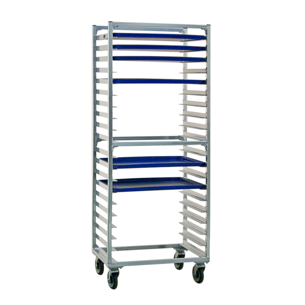 New Age 1331S Mobile Full Height Side Loading Bun Pan Rack - Slides on 3" Centers