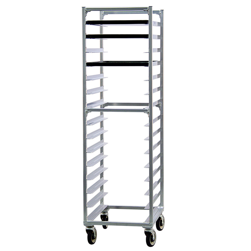 New Age 1332 Mobile Full Height End Loading Bun Pan Rack - Slides on 4" Centers