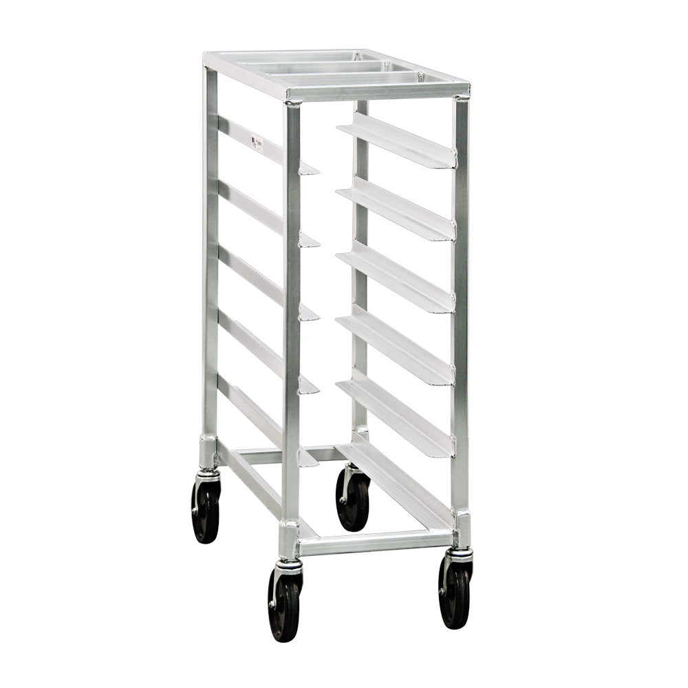 New Age 1340 Mobile Full Height Platter Rack with Slides on 5" Centers