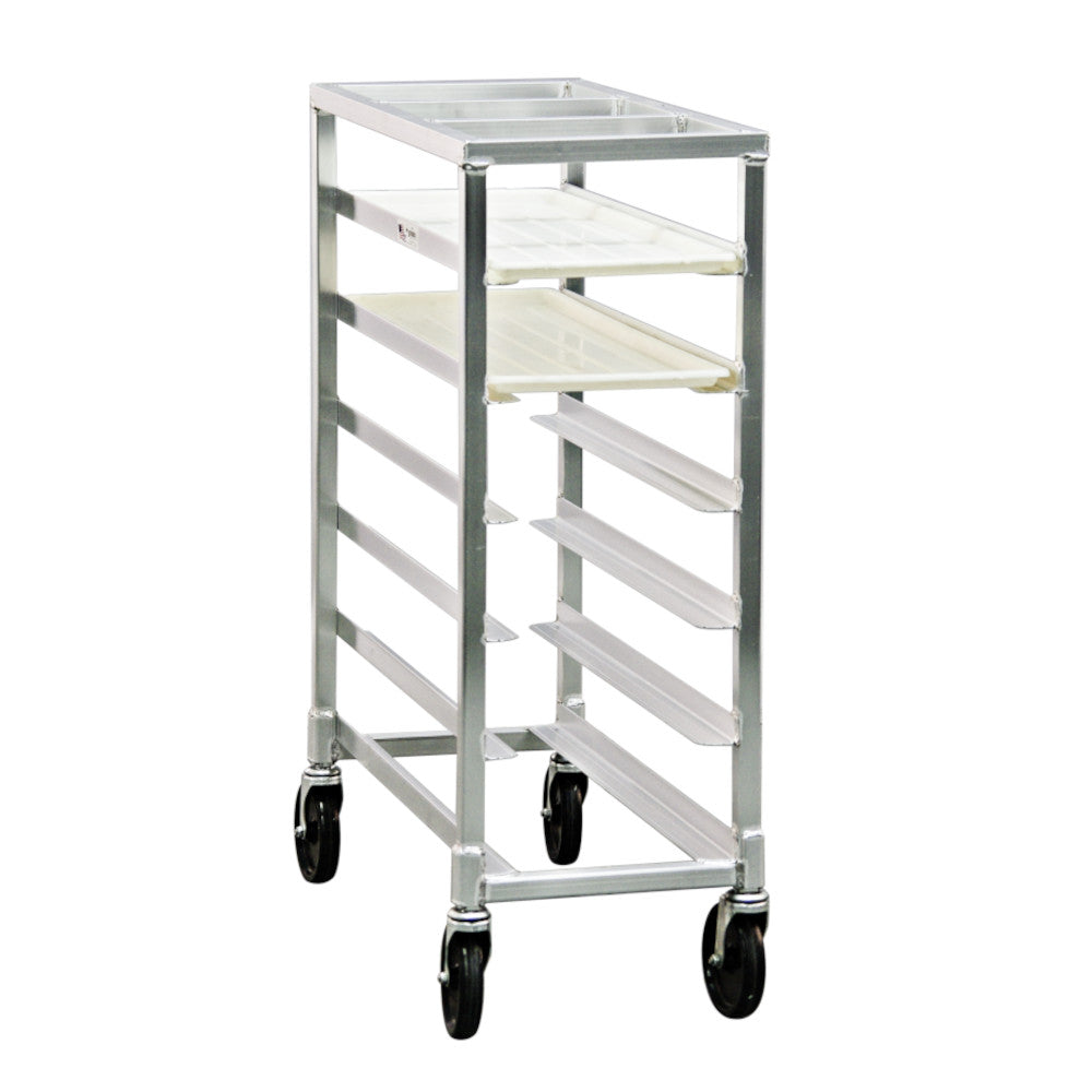 New Age 1340 Mobile Full Height Platter Rack with Slides on 5