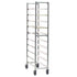 New Age 1343 Mobile Full Height Platter Rack with Slides on 6" Centers