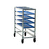 New Age 1346 Mobile Full Height Platter Rack with Slides on 5" Centers