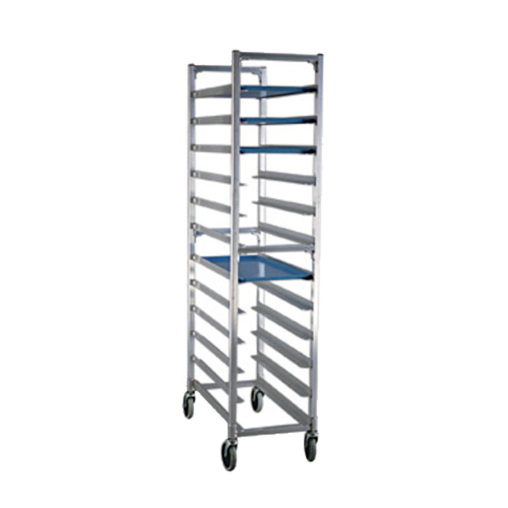 New Age 1347 Mobile Full Height Platter Rack with Slides on 5" Centers