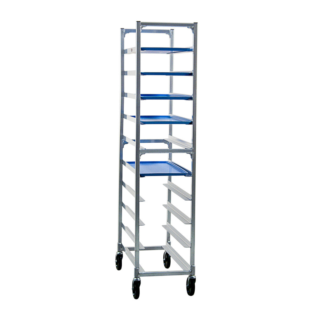 New Age 1348 Mobile Full Height Platter Rack with Slides on 6" Centers