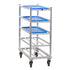 New Age 1354 Universal 16"W x 42"H x 32.5"D Mobile Platter Rack, 7-1/4" Spacing