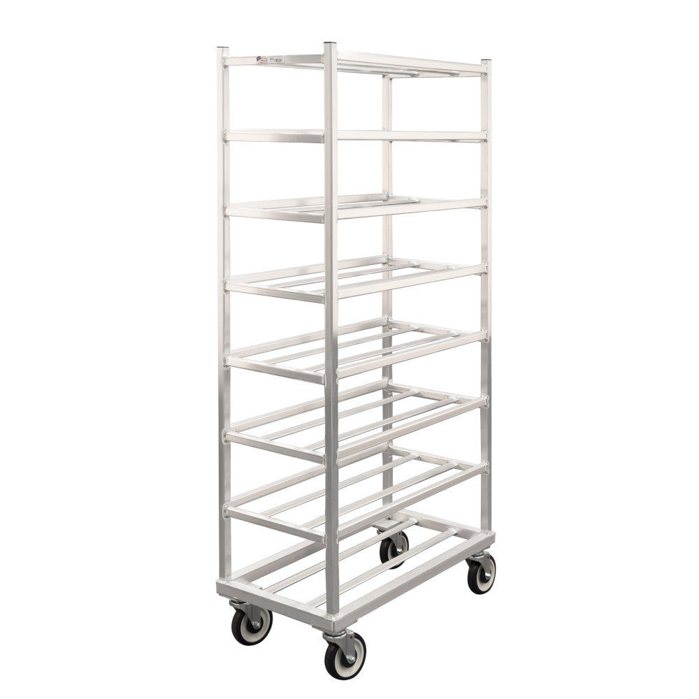 New Age 1355 Universal 16"W x 67"H x 32.5"D Mobile Platter Rack, 7-1/4" Spacing