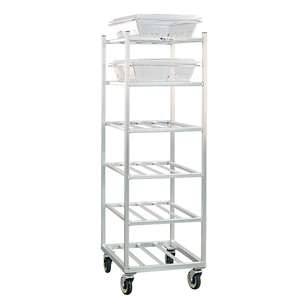 New Age 1356 Mobile Universal Utility Transport Cart with Six Shelves