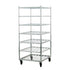 New Age 1357 Mobile Universal Utility Transport Cart with Seven Shelves