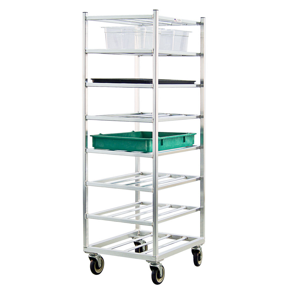 New Age 1358 Mobile Universal Utility Transport Cart with Eight Shelves