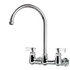 Krowne Metal 14-802L Splash Mount Royal Faucet with 8-1/2" Gooseneck Spout