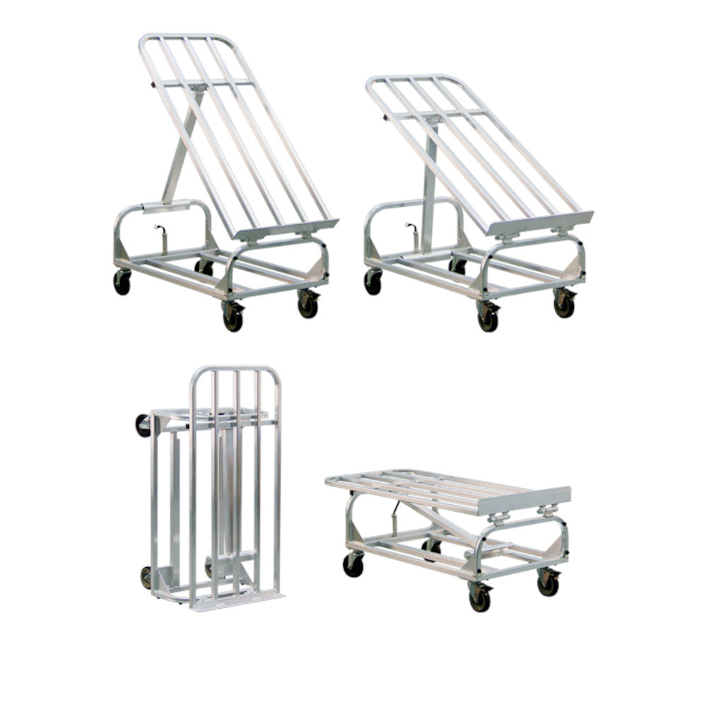 New Age 1407 Aluminum Merchandising Rack with Slope or Flat Adjustable Top