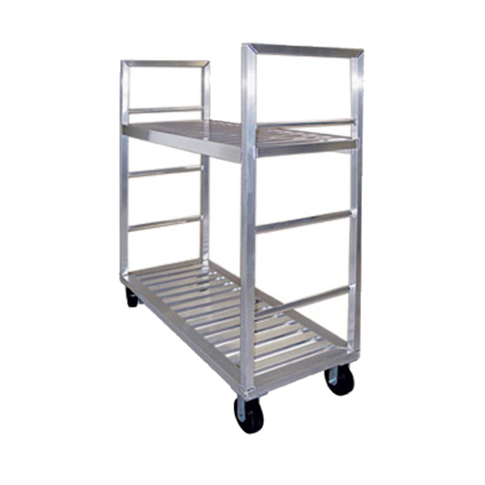 New Age 1430 Mobile 24" Uni-T Truck with Two Flat Shelves - 2000 lb. Capacity