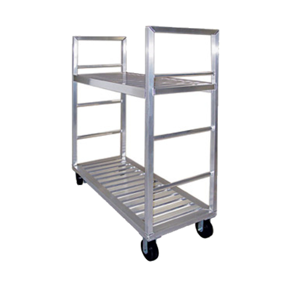 New Age 1431 Mobile 27" Uni-T Truck with Two Flat Shelves - 2000 lb. Capacity