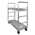 New Age 1430 Mobile 24" Uni-T Truck with Two Flat Shelves - 2000 lb. Capacity