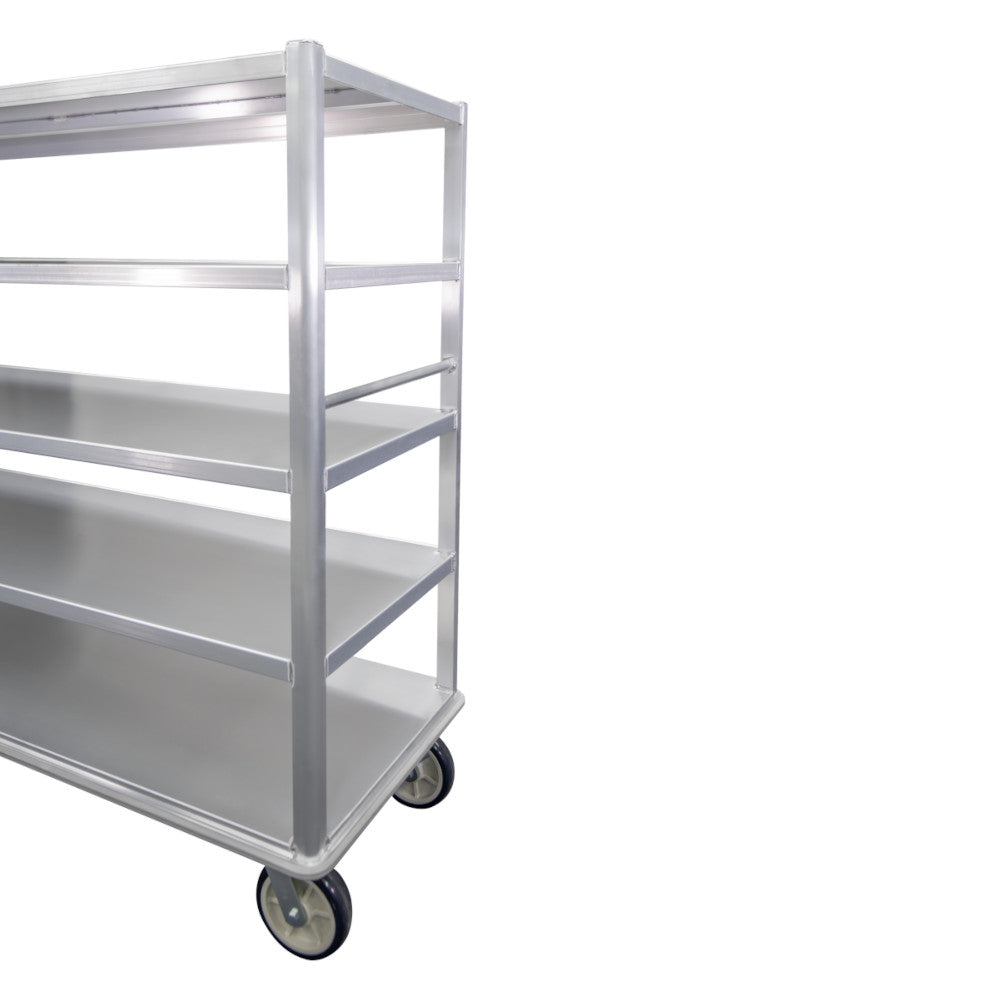 New Age 1451 Aluminum 62" Queen Mary Banquet Cart Five Shelves 2500 lb. Capacity