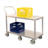 New Age 1490 Aluminum Open Base 19" Utility Cart Two Shelves 800 lb. Capacity