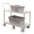 New Age 1490 Aluminum Open Base 19" Utility Cart Two Shelves 800 lb. Capacity