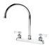 Krowne Metal 15-502L Deck Mount Royal Faucet with 8-1/2" Gooseneck Spout