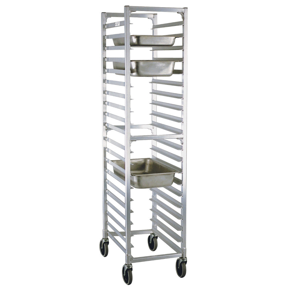 Work Table Pan Rack New Age 1505 Full-Height Steam Table Pan Rack with Slides on 3