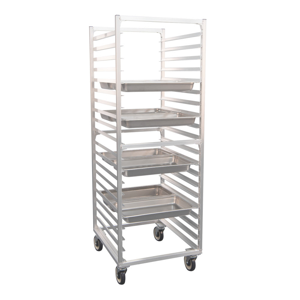 New Age 1509 Full-Height Steam Table Pan Rack with Slides on 3" Centers