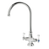 Krowne Metal 16-302L Deck Mount Royal Double Pantry Faucet with 8-1/2" Gooseneck Spout