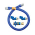 Dormont 16100BPCF2S48 Swivel MAX&reg; Blue Hose&trade; Moveable 48" Gas Connector Hose Assembly