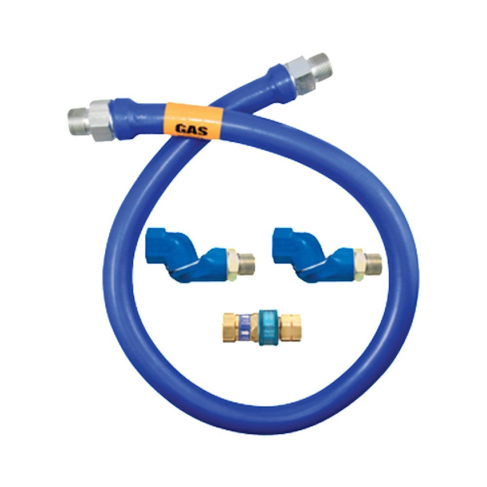 Dormont 16100BPQ2S36 Swivel MAX&reg; Blue Hose&trade; Movable 36" Gas Connector Hose Assembly