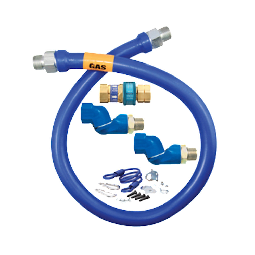 Dormont 16100BPQ2SR72 Swivel MAX&reg; Blue Hose&trade; Movable 72" Gas Connector Hose Assembly