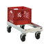 New Age 1620 Open Frame Milk Crate Dolly - Eight 13" x 13" Crate Capacity