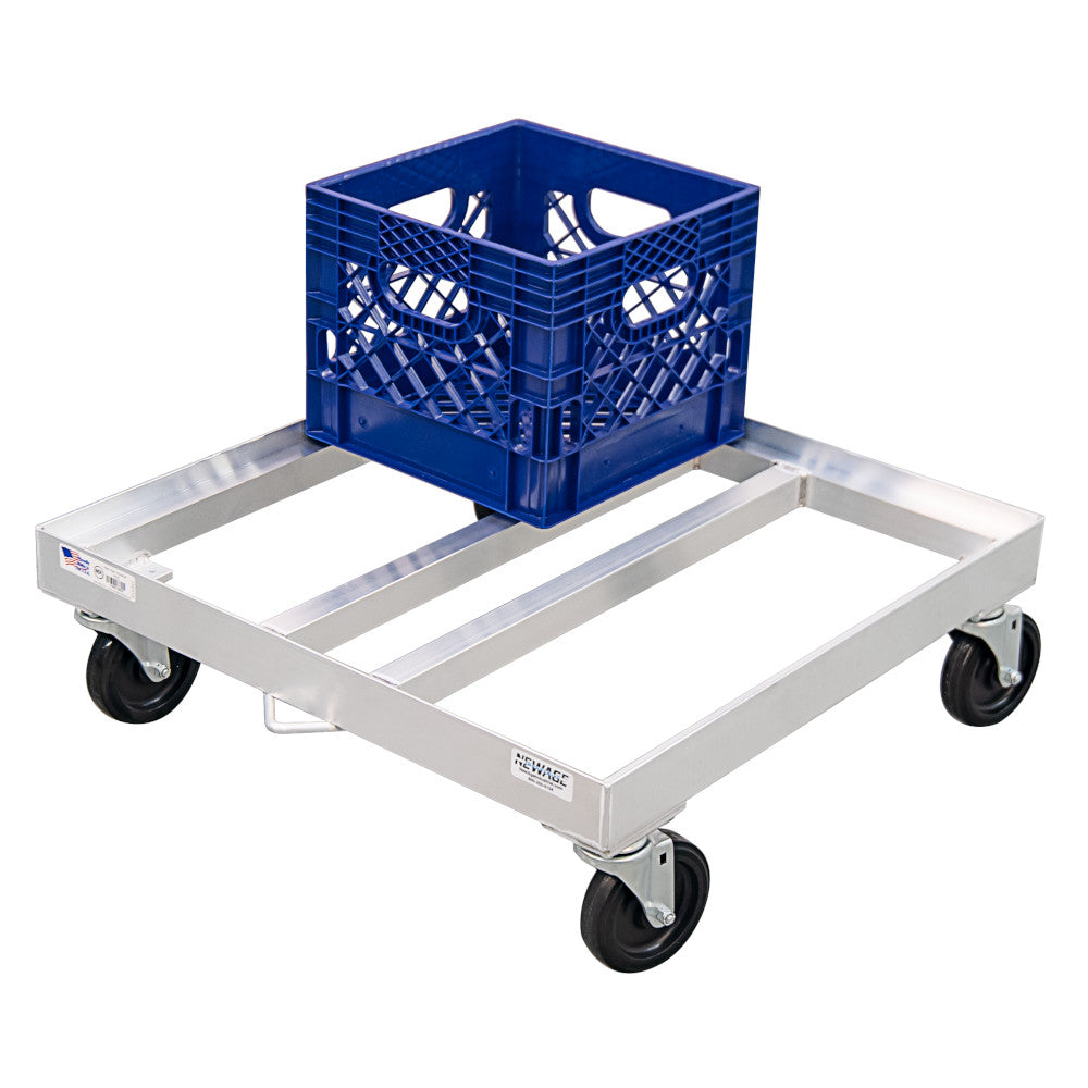 New Age 1622 Open Frame Milk Crate Dolly - Sixteen 13" x 13" Crate Capacity