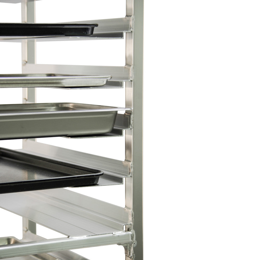 New Age 1640 Mobile Universal Pan Rack with 13-Pair Stepped Angle Runners