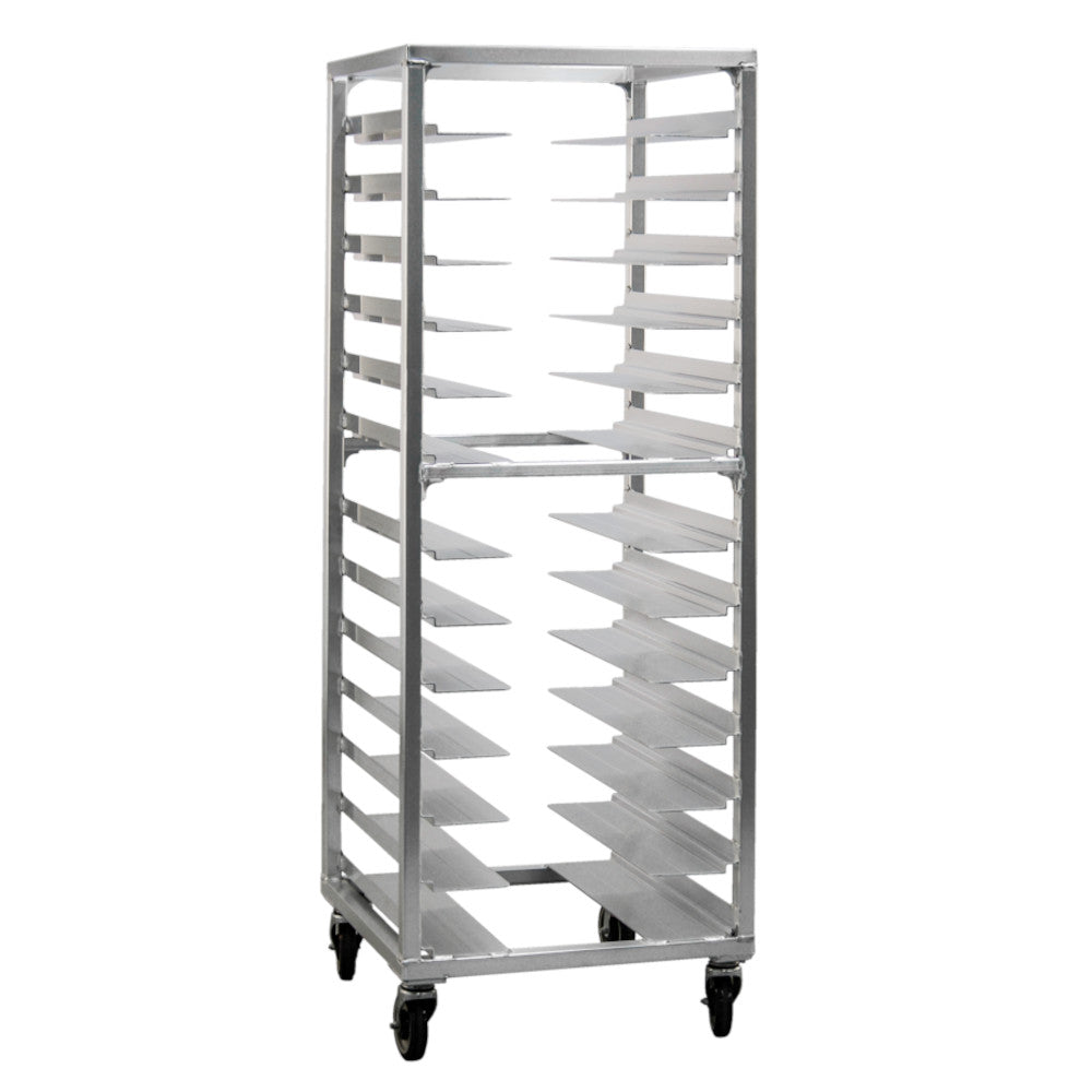 New Age 1640 Mobile Universal Pan Rack with 13-Pair Stepped Angle Runners