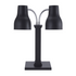 Spring USA 2792-6EB Double Heat Lamp w 120V receptacle, SS, w adj neck, Black Matte