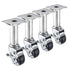 Krowne Metal 28-117S Adjustable Height 3" Diameter Swivel Casters with Brakes