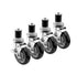 Krowne Metal 28-125S 1-5/8" Stem Swivel Casters with Brakes