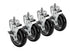 Krowne Metal 28-141S Threaded Stem Swivel Casters with Brakes