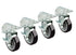 Krowne Metal 28-166S Triangle Heavy-Duty Plate Swivel Casters with Locks