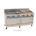 Comstock Castle 2F330-24 72" Gas Restaurant Range - 24" Griddle