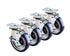 Krowne Metal 30-113S Economy Series 2-3/8" x 3-5/8" Plate Swivel Casters with Brakes