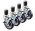 Krowne Metal 30-129S Economy Series 1-5/8" Stem Swivel Casters with Brakes