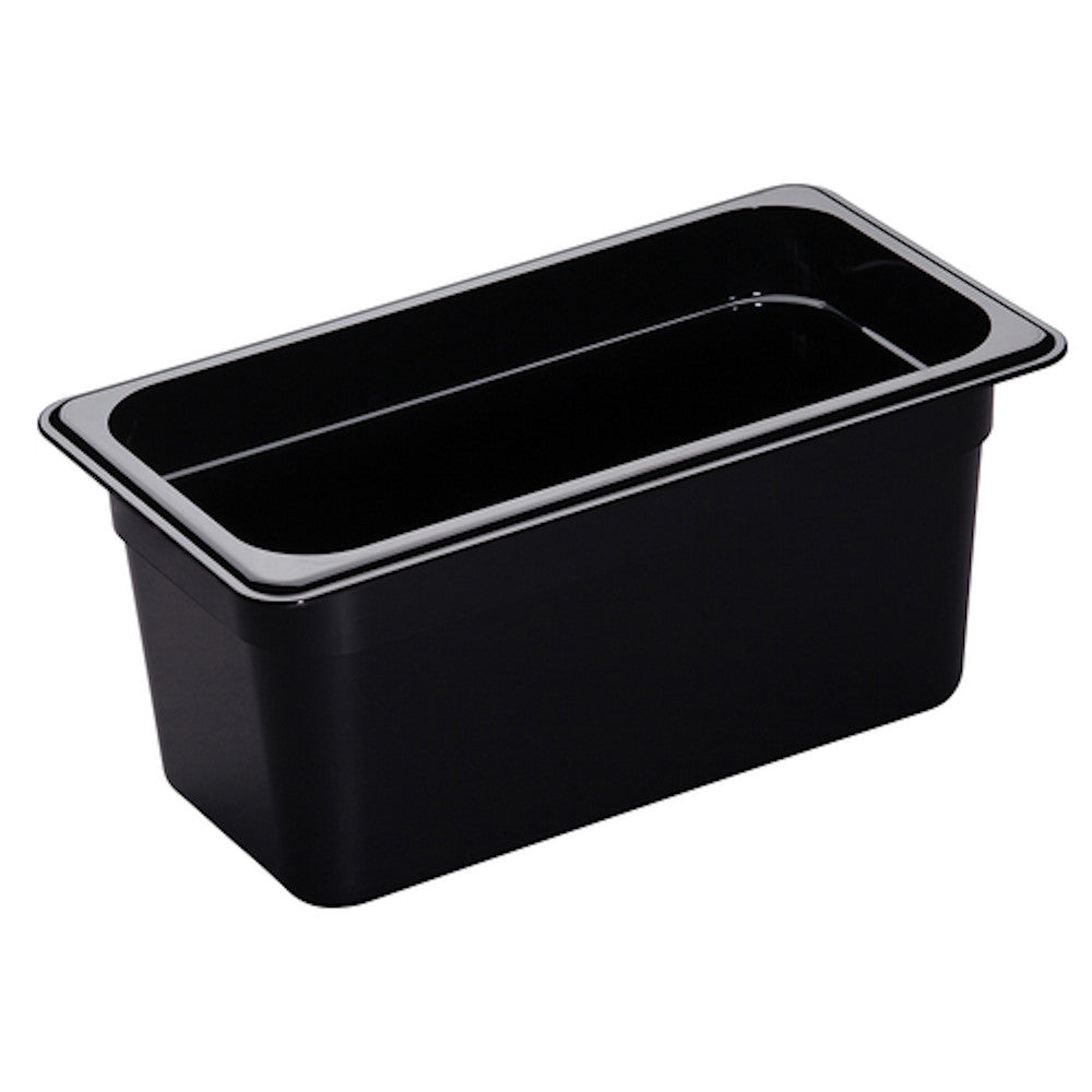 Cambro 36HP110 H-Pan 6" Deep Black High Heat Hot Food Pan 1/3 Size (6 per case)