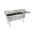 John Boos 3B16204-1D18R Three-Compartment "B" Series Sink, 18" Right Drainboard