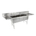 John Boos 3B18244-2D18 Three-Compartment "B" Series Sink with Two 18" Drainboards
