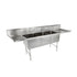 John Boos 3B20304-2D24 Three-Compartment Sink with Two 24" Drainboards