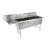 John Boos 3B244-1D24L Three-Compartment Sink with 24" Left Drainboard