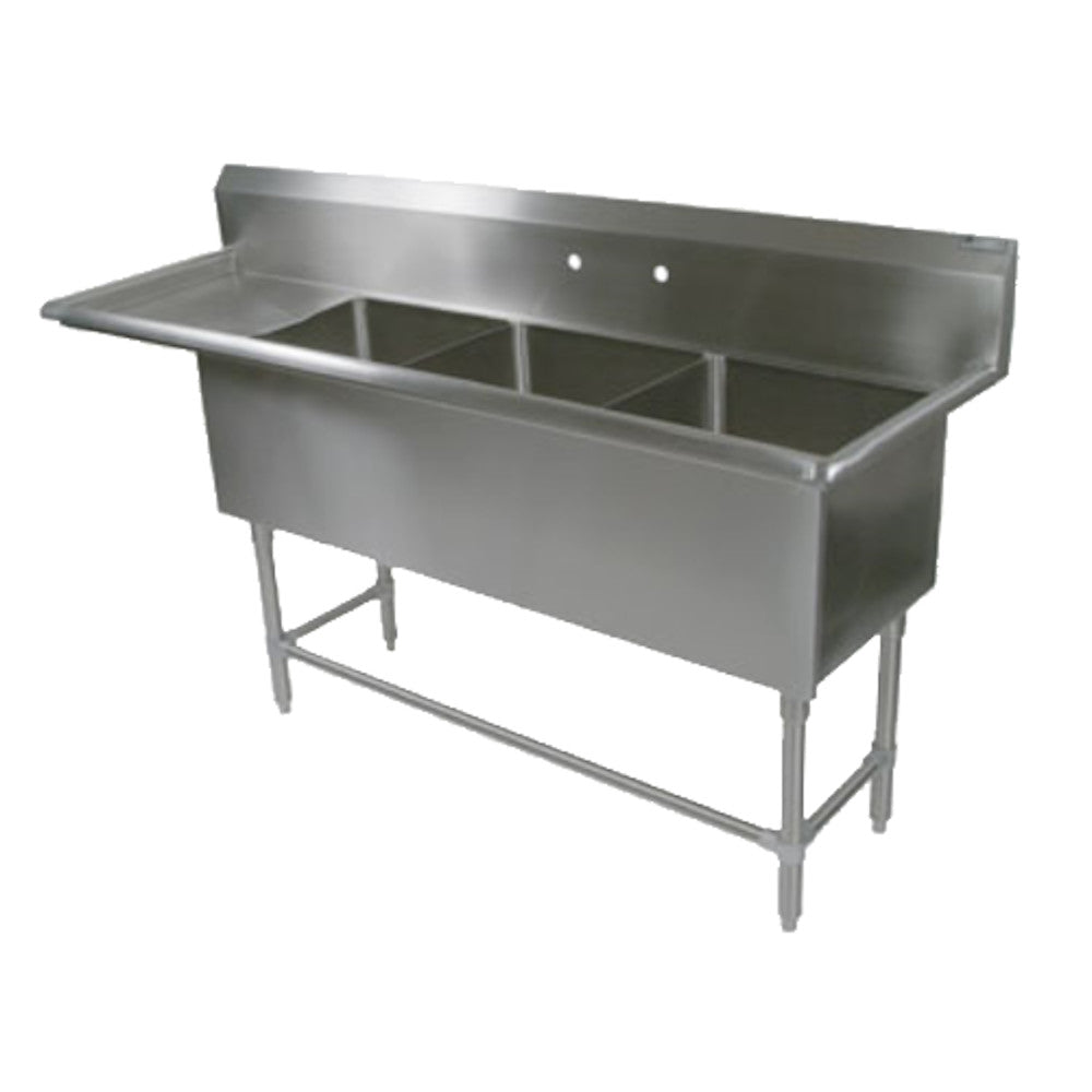 John Boos 3PB1824-1D18L 3-Compartment Pro-Bowl Sink